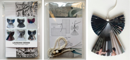 Museum merchandise, Charlotte Søeborg Ohlsen, DIY kit, Louisiana Paper Angels, foldede engle i papir, 